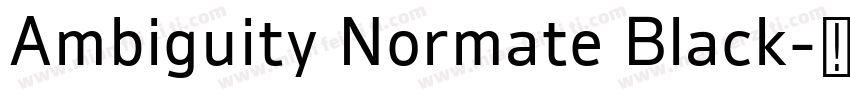 Ambiguity Normate Black字体转换